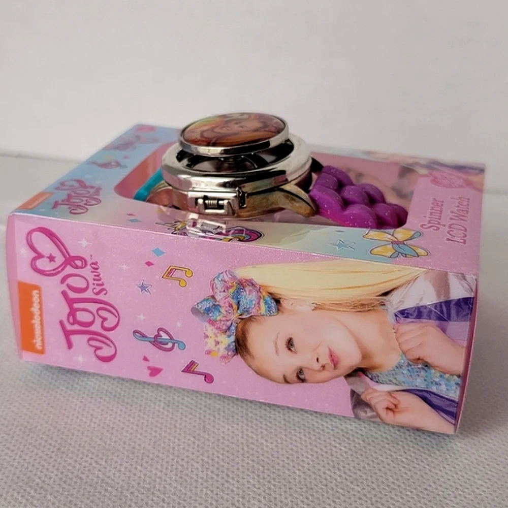 JoJo Siwa Metal Spinner Flip Watch with Rainbow Band